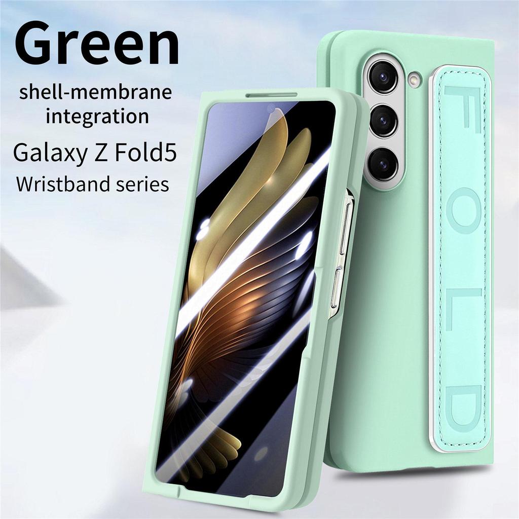 Elastic Rope Wristband Phone Case and Film for ZFold7/ZFold6 with PC Skin-Feel Spray Paint