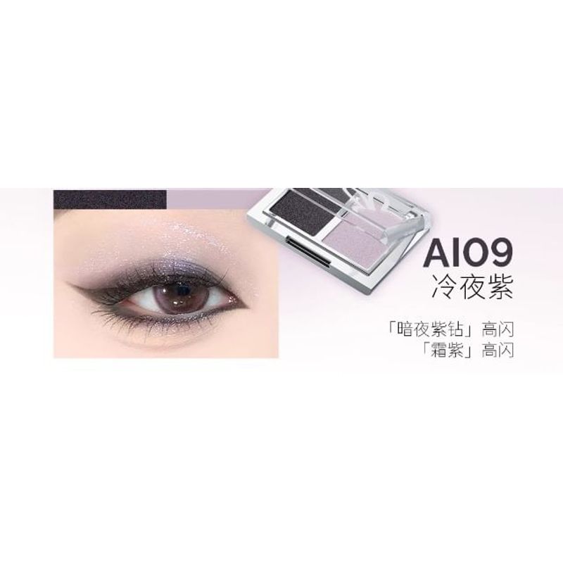 HYNTOOR - Cool Purple Two-Tone Eyeshadow Palette - 4 Types
