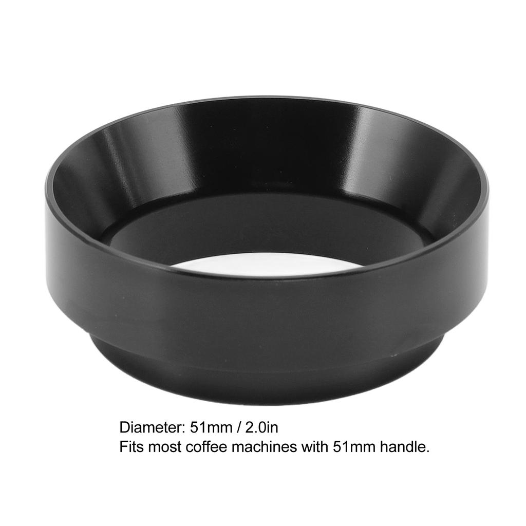 51mm Dosing Funnel Anti Flying Powder Aluminum Alloy   Dosing  s with Magnetic for Household Coffee Shop