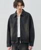 Draw Fit Contrast Washed Denim Jacket [Black]