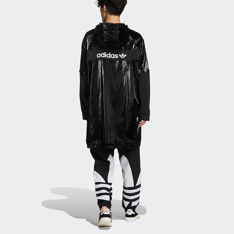 Adidas Originals Trefoil Liquid Metal Wb Casual Sports Logo Windbreaker Jacket Men Jackets Black GT7293