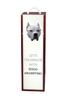 Argentinian Mastiff, Dogo Argentino - Geometric Box With Photo And Inscription For Wine Brand Art-Dog