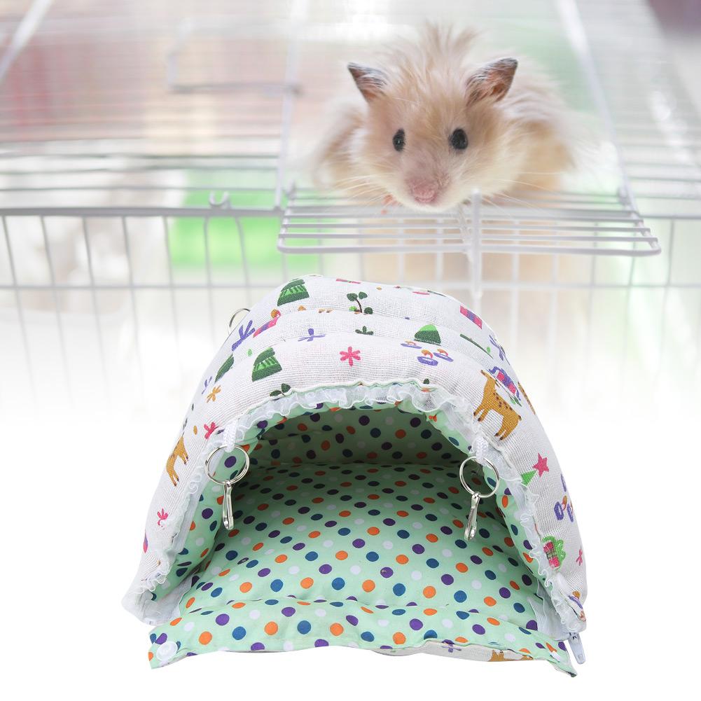 Cotton Fabric White Christmas Pet Hamster Warm Hammock Hanging Tent Nest for Sugar Glider Squirrel Chinchilla Rabbit