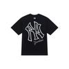 MLB Logo de Bază Seria Sportivă de Modă New York Yankees Logo Mare Imprimare Litere Goale Gât Rotund Mânecă Scurtă Tricou Unisex Tricou 3ATSB0343-50BKS