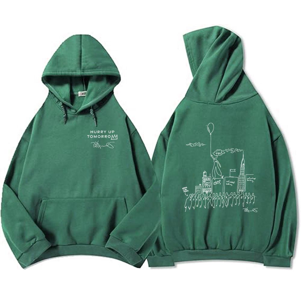 Men Clothes TheWeekend Hurry Up Tomorrow Album Hoodies Unisex Streetwear Sudaderas Hombre Round Neck Pullovers