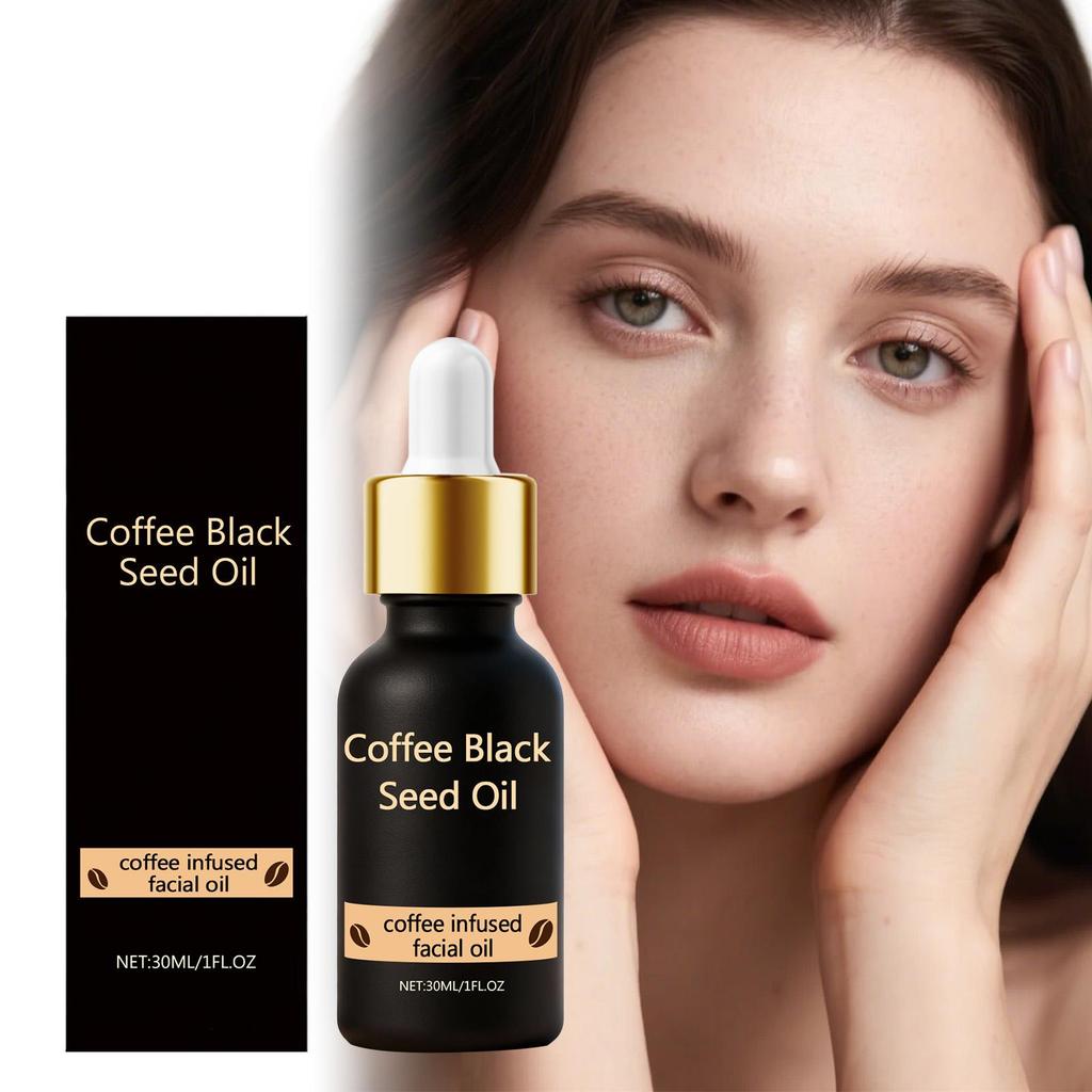 Coffee Black Seed Oil Deep Hydration Face Rejuvenation Soft Smooth Skin Barrier Repair Improve Dryness Anti-Wrinkle Facial Oil