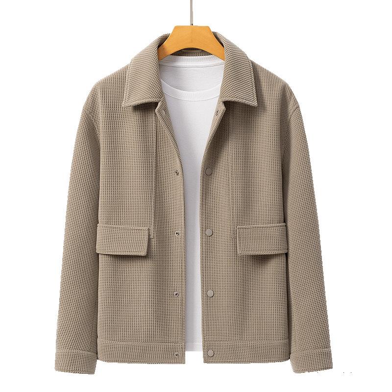 Jacket Men's Spring and Autumn New High-end Loose Short Lapel Men's Top