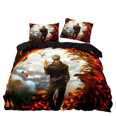 Juego de Cama de Cartón Anime Jujutsu Kaisen, Funda Nórdica y Fundas de Almohada de Satoru Gojo, Juegos de Fundas Nórdicas de Anime Famoso de Japón