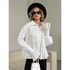 Fashion 2025 Early Autumn New Arrival French Style Design Drop Shoulder Shirt Women Loose Lazy Style Top