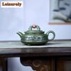 280ml Vintage Yixing Purple Clay Teapots Handmade Both Dragon Pot Raw Ore Green Mud Kettle Chinese Zisha Tea Set Supplies Craft