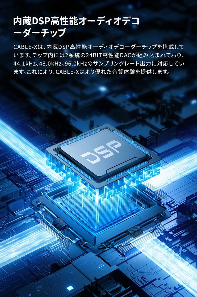 TANCHJIM CABLE X Earphone Cable Upgrade Cable Improved Sound Quality and Sound Field Expansion Hybrid HIFI Compatible DSP Chip Compatible with Most