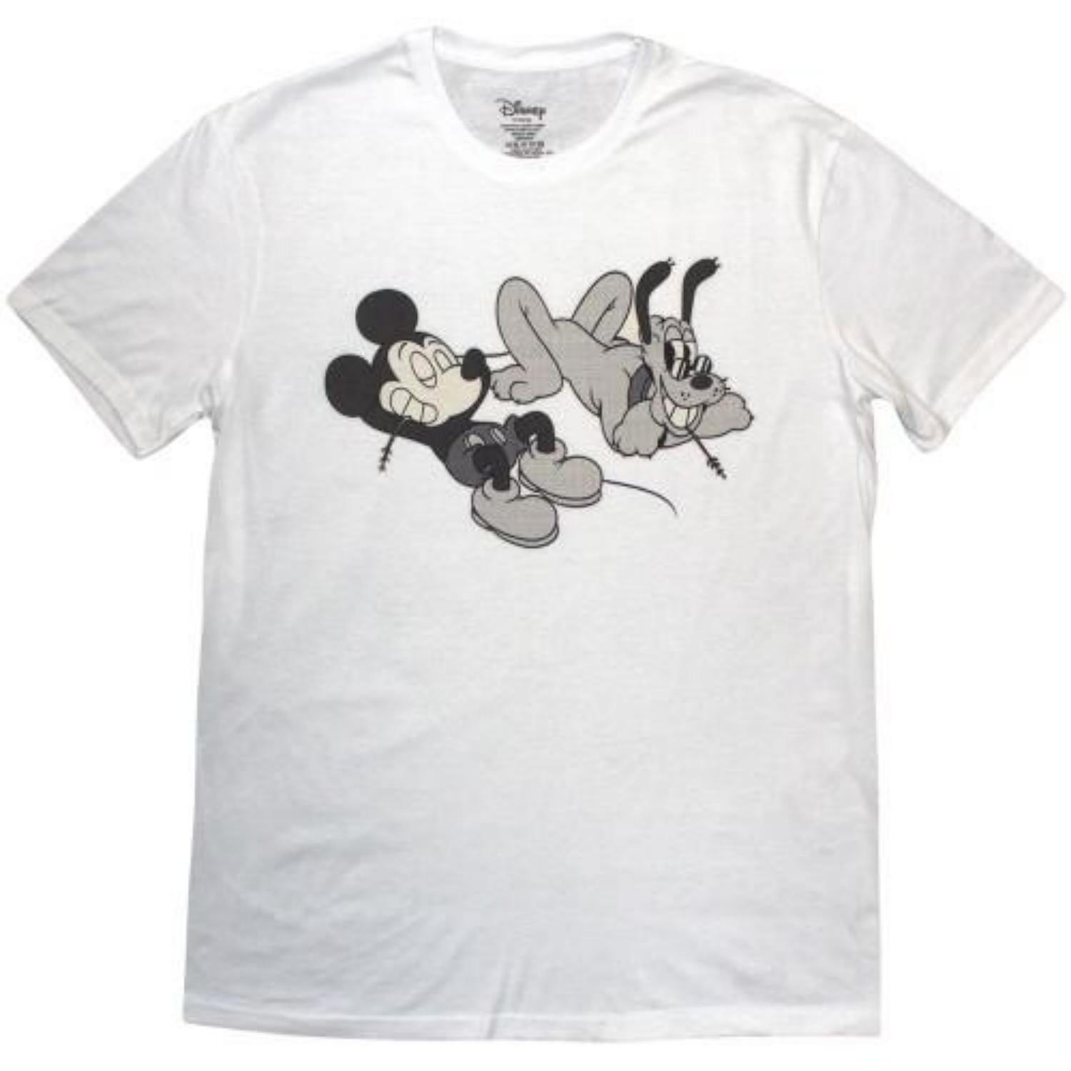 Disney Unisex Adult Mickey Pluto Relax T-Shirt XXXXL