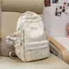Schoolbag Korean version ins Sweet student schoolbag Color bow schoolbag Solid color polka dot student schoolbag Large capacity schoolbag