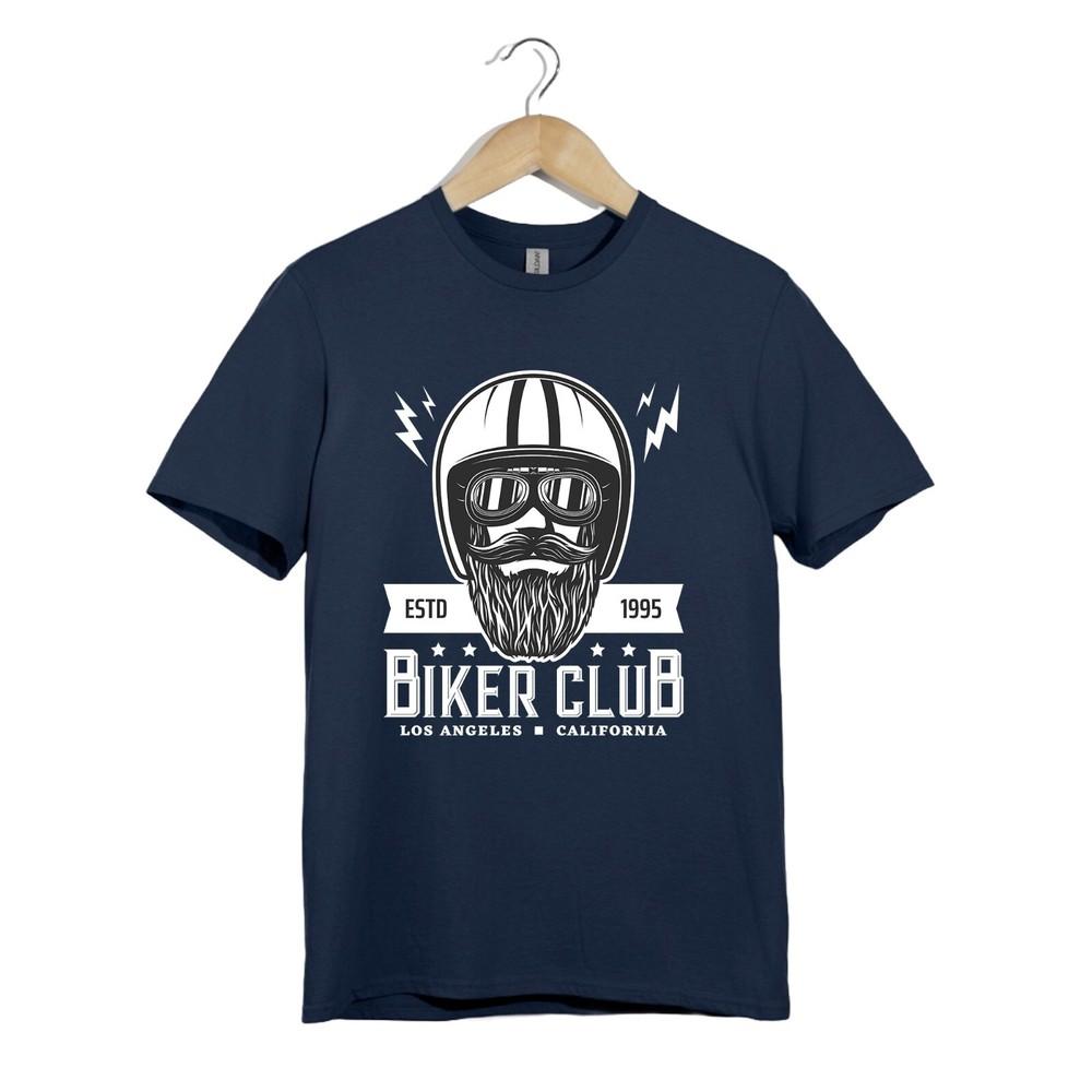 

Biker Club Beard Helmet T-Shirt – Los Angeles California Motorcycle Rider Tee 2XL