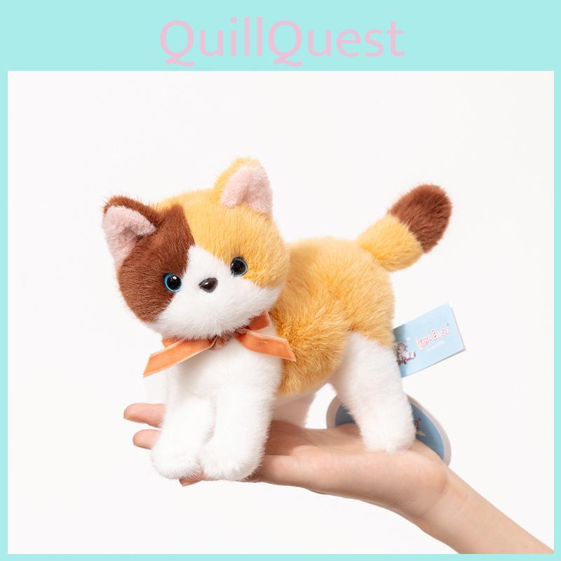 Standing Adorable Bow Cat Plush Toy For Children Birthday Present Collection And