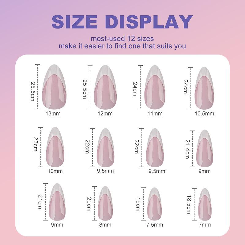 Solid Color French Nail Patch Source Nail Patch 9 Color Boxed Glitter 108 Pieces