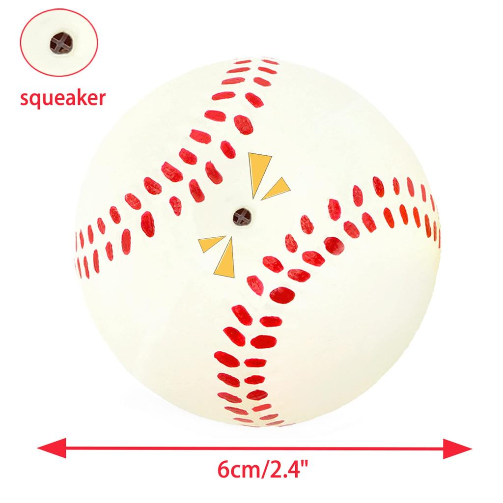 Chiwava 4 Stück 6cm Quietschender Latex Hundespielzeug Ballspielzeug Geeignet für Kleine Hunde und Welpen