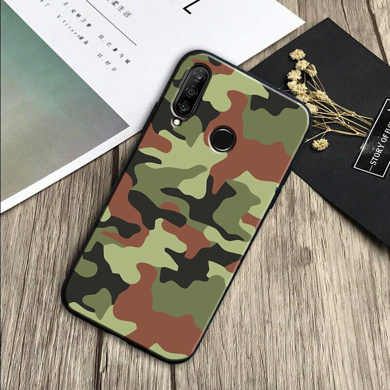 Military Army Camouflage Pattern For Huawei Nova Y70 Y91 Y61 Y72 Y73 Y90 Y60 3i 7i 8i 11 12i 9 10 SE P20 P30 Pro P40 Lite Case