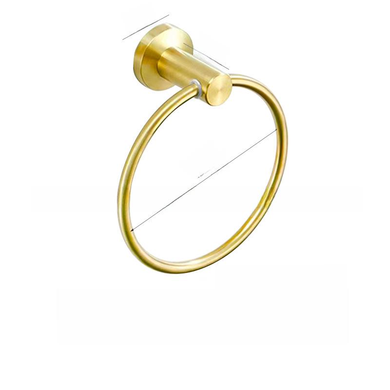 Badrumshanddukshållare & Ring i Rostfritt Stål - Punchfri Installation