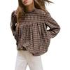 IHUASU Blusas y camisas informales de manga larga con cuello redondo a la moda para mujer
