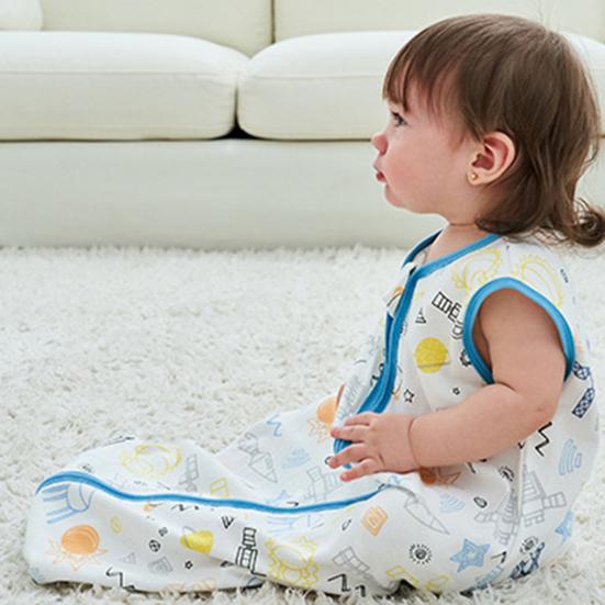 Baby Sleep Sack 6-24 Months Organic Cotton Wearable Blanket Sleeveless Design TOG 0.5 Dual Zipper Toddler Sleeping Bag Lightweight Sleep Sacks