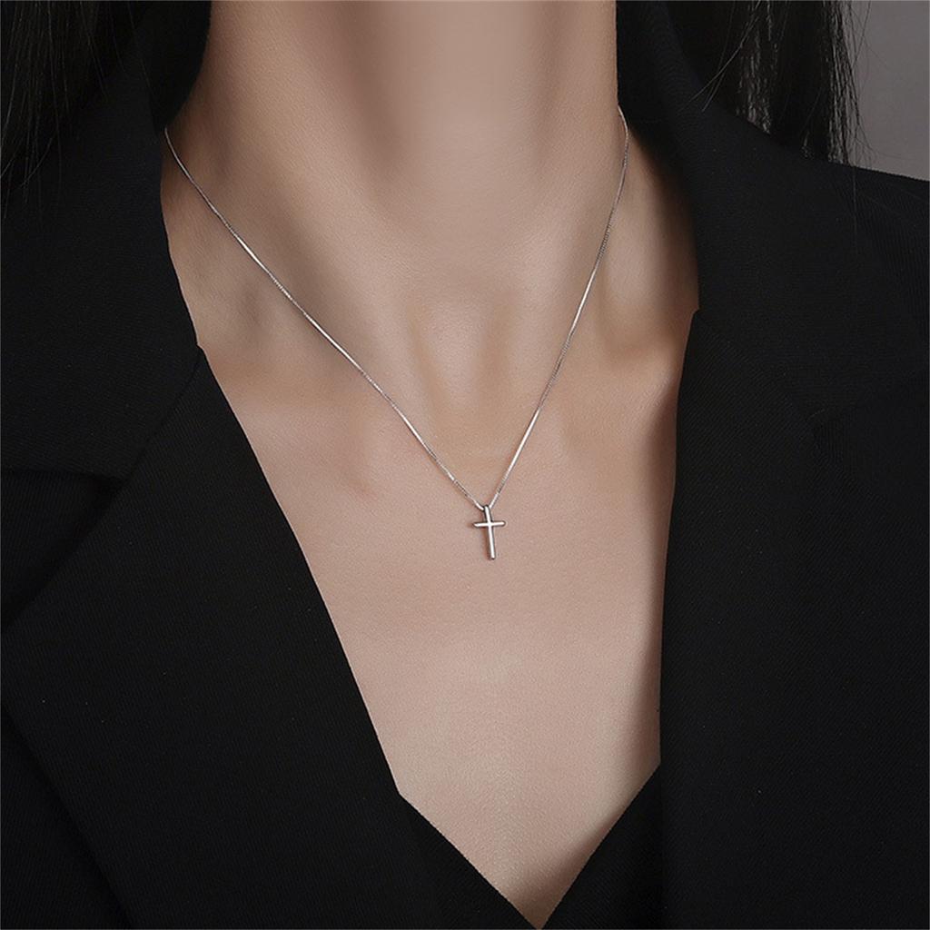 Minimalist Style Cross Necklace, Women's Choker Necklace, Valentine's Day Necklace, Easter Necklace