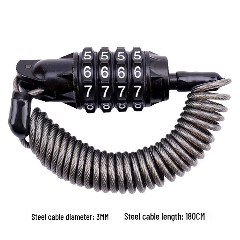 HAISIDK 4-Digit Combination Helmet & Bike Lock