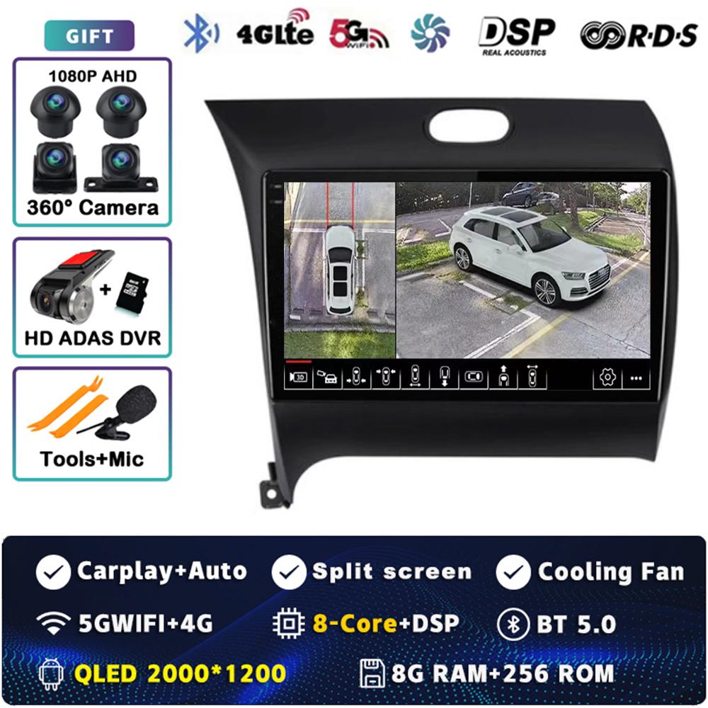 Android 14 Carplay Auto For Kia K3 Cerato Forte 2013 - 2017 3 YD Car Radio Player Multimedia Stereo Navigation 4G+WIFI Head Unit