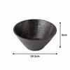 Kajual Life (Kakuni) Mino Ware "Black Specialty Ramen Bowl" - Shibuki (Splash) Design, Kiritate (Cut-off) Bowl, Approx. 20cm Diameter x 9cm Height, St