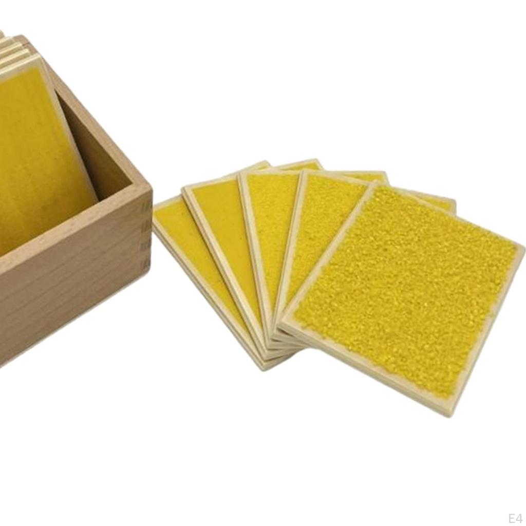 Touching Board Montessori Sensory Touch Boards Set Sensorial Rough for Kids
