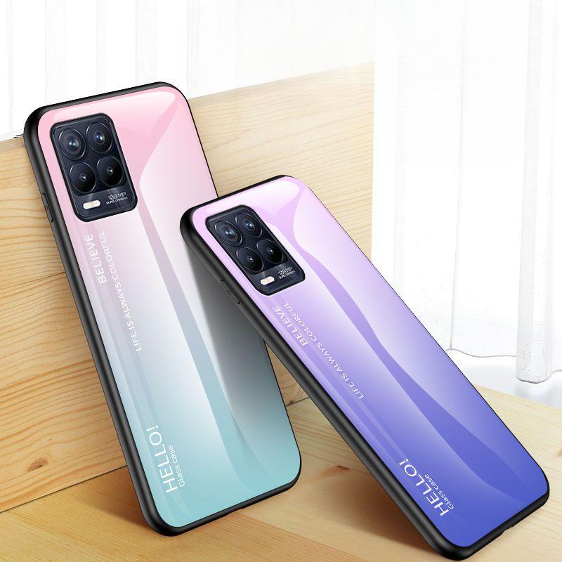 Gradual Change OPPORealme8 Mobile Phone Case Realme8pro Glass Anti-drop Protective Case