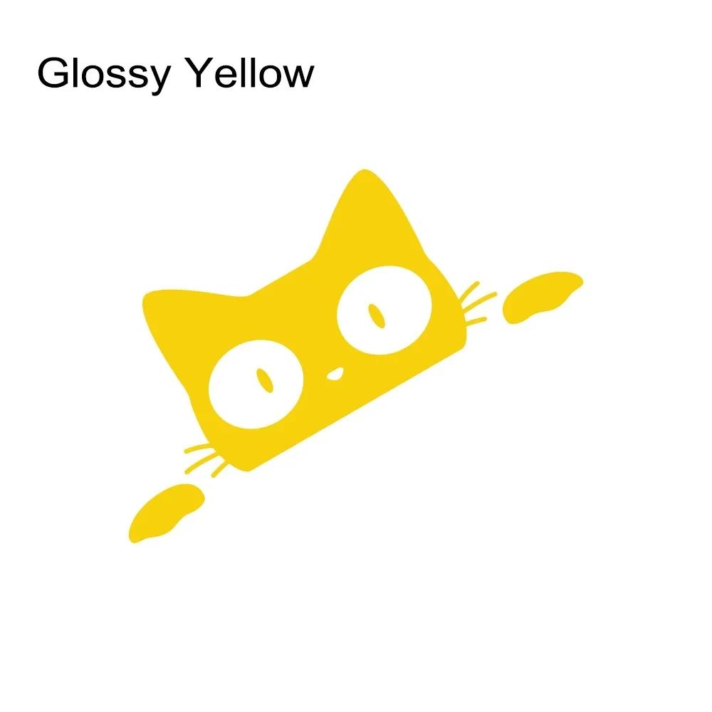 Car Sticker Motorcycle Surprise Cat Peeking Sticker Funny Vinyl Decals Waterproof Window Cute Decor Auto Accessories 12x5CM