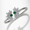 Premium Emerald Daisy Sunflower Bracelet Open Jewelry