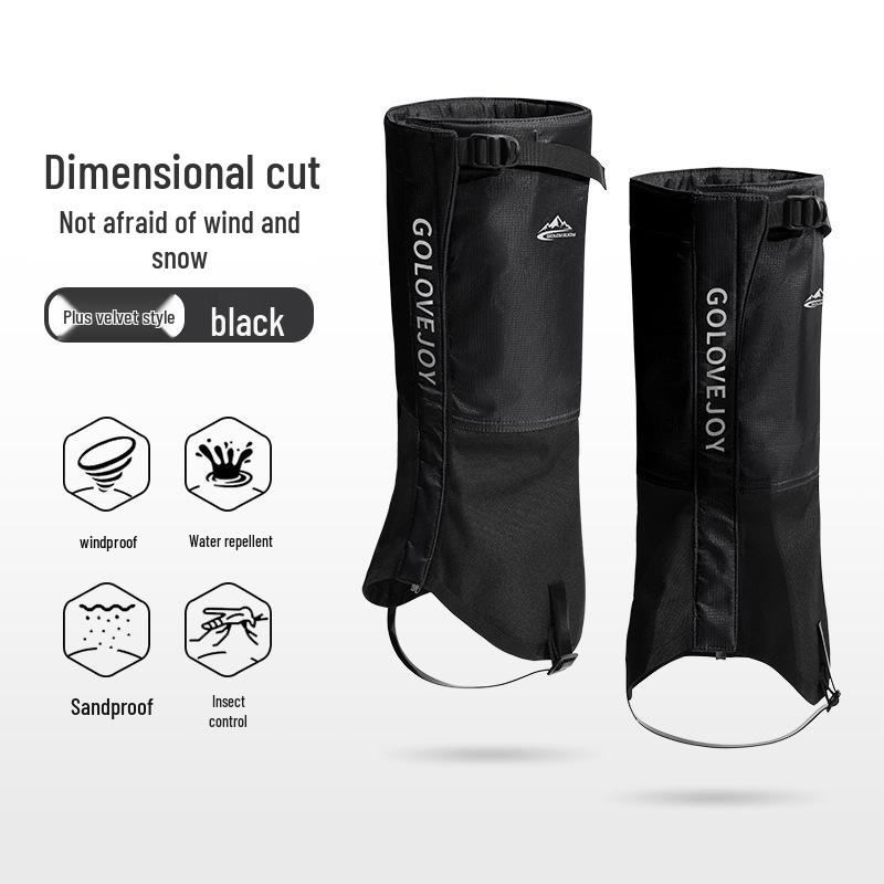 Unisex Waterproof Breathable Mountaineering Ski Gaiters – Insect & Sand-Proof Warm Long Tube Shoe Covers (HX39)