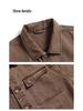 Xintang Men's Retro Washed Multi-Pocket Workwear Jacket with Turn-Down Collar