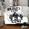 Best Dad Ever Home Customize Your Name Blankets Comfortable Soft Lightweight Allseason Multipurpose Blanket For Picnics Sofas Offices Beds Living