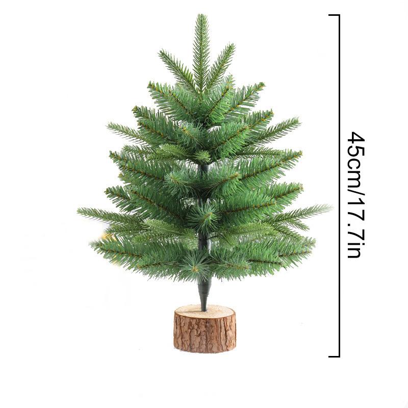 1PC Table Ornament for Indoor Xmas Tree Navidad Festival Decorative Christmas Tree Mini Stable Base 2 Styles Tabletop Decor