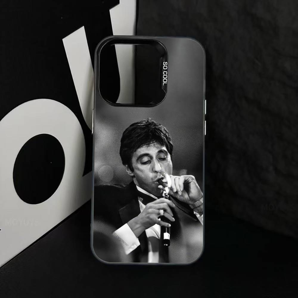 S-Scarface T-Tony Phone Case For iPhone 17,16,15,14,13,12,11 Plus,Pro Max,XS,Colorful Silver Black Cover