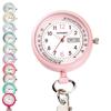 Nursery Watch with Date and Day Short Chain Inverted Pulse Luminous Pale Nurse Accessories Display, (NEW) - Dial, Meter, Pink, 1109268A,