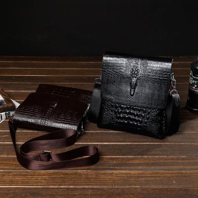 Borsa a tracolla di marca di lusso Borsa a tracolla in alligatore da lavoro in pelle da uomo Borsa a tracolla casual in coccodrillo per uomo