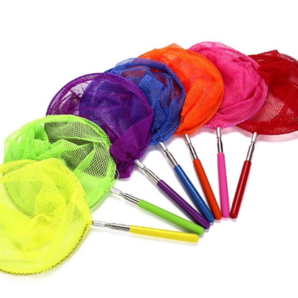 Retractable Stainless Steel Pool Net Durability and Exquisite Craft Impact-Resistant Butterfly Dragonfly Net Fish Net, Blue