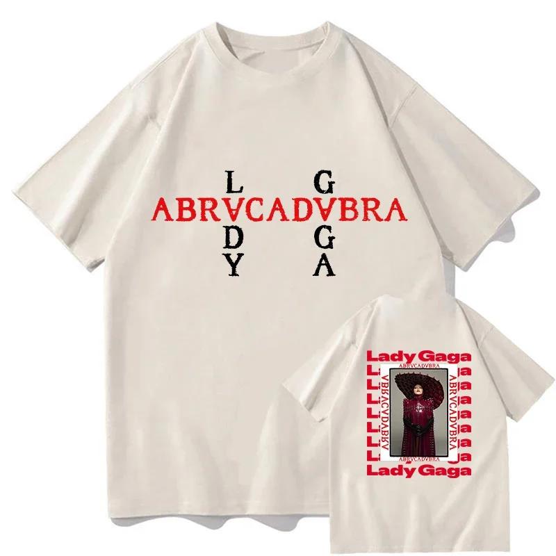 Lady Gaga Abracadabra T-shirt Unisex Fashion T-shirt for Men Women Vintage Clothing Summer Tops 2025 Short Sleeve Streetwear