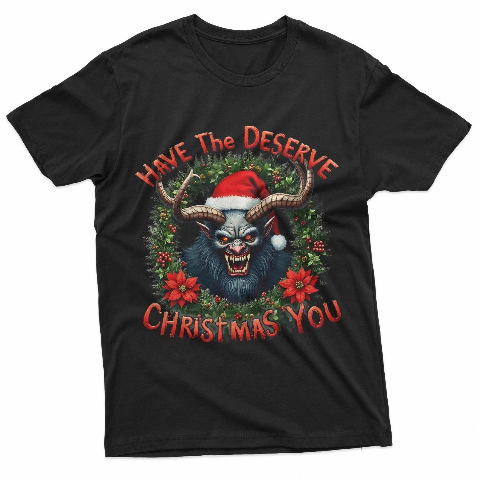 

Greeting Krampus Gothic Horror Have Deserve Christmas You T-Shirt M