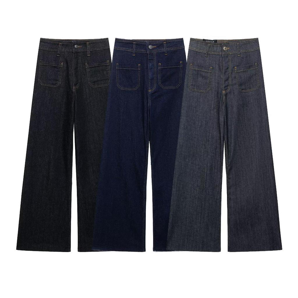 2025 Spring Women's High Waist Wide Leg Jeans - European & American Style Fashion