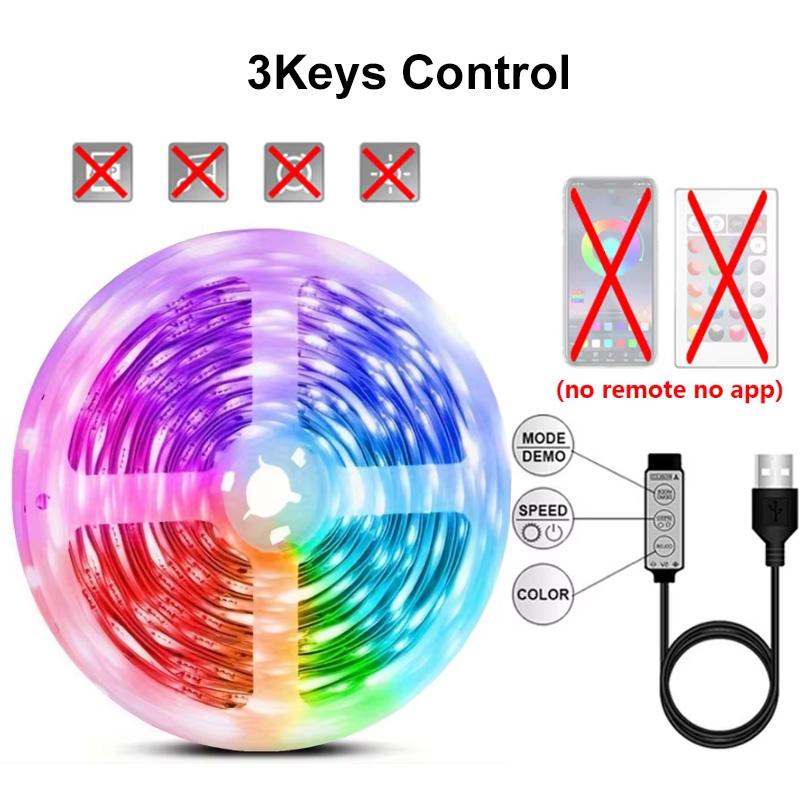 

USB LED Strip Lights APP Control Color Changing 5050 RGB Led Light Flexible Lamp Tape for Room Decoration TV Backlight Diode 1m