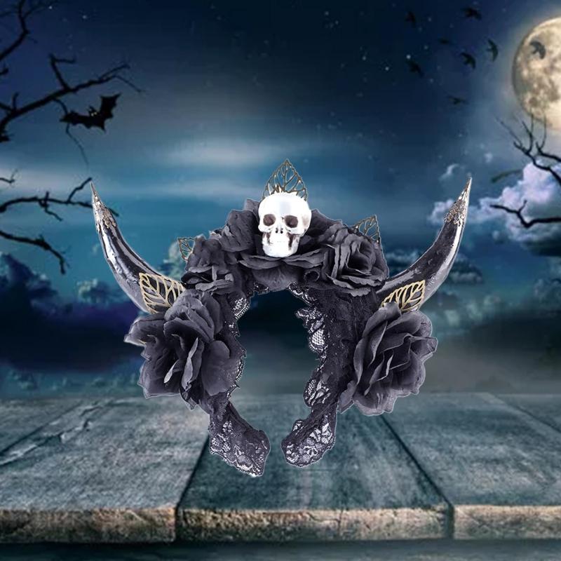 Retro Sheep Horns Hair Hoops Evil Accessories Halloween Cosplay Costume Party