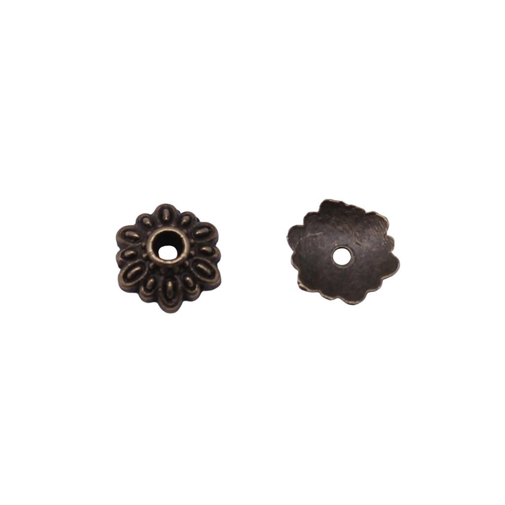 Multi Color Swirl Flower Bead Caps Spacer Beads For Jewelry Making Components
