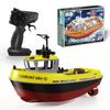 New RC Boat 2.4G Powerful Dual Motor Long Distance Wireless Power Remote Control Tugboat Model Suitable for Boys Gift Children's Toys