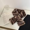 Soft Plush Scarf Windproof Cross Scarf Fashion Neck Wrap  Outdoor