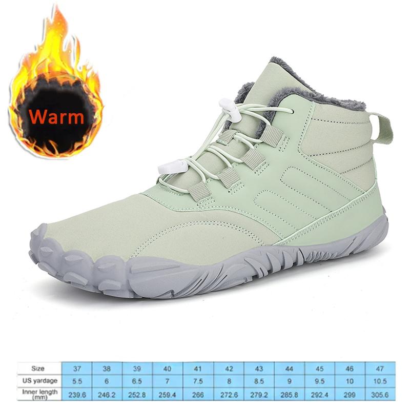 Nieuwe Winterlaarsjes Heren Sneeuw BareFoot Casual Schoenen Outdoor Werkschoenen Dames Warme Bont Heren Enkellaarsjes Heren Sneeuwlaarzen Grote Maat 47